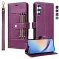 thumbnail image 2 of FOXDOCK Funda tipo Cartera para Samsung Galaxy A55 – Cubierta de Cuero PU con Múltiples Ranuras, Bolsillo para Efectivo y Correa de Muñeca, 2 of 6