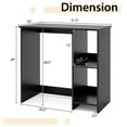 thumbnail image 3 of Gymax Petit Bureau d'Ordinateur de 31,5 Po pour Bureau à Domicile, Étude et Écriture avec 2 Compartiments, 3 of 10