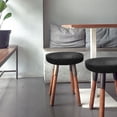thumbnail image 2 of MasteelfCA 2pcs Black Stretch Stool Cover Round Shape Ottoman Cover Dust-proof Stool Cover, 2 of 7