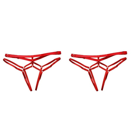 Wijhcboe 2 Pack Women Sexy Pants Lingerie for Women Pantie Sexy Lace High Valentine Panties Elastic Lingerie knickers Underpants Womens plus Size Garter Belt Lingerie Underwear Negligee Lingerie for