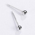 thumbnail image 3 of 999 For Sterling Silver Small Round Bead Earrings, 3 of 4