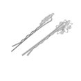 thumbnail image 4 of 12 Piezas Flores Pinzas para el cabello de filigrana Alfileres para el cabello Barrette Configuración de resultados en Blanco plateado BLESIY Pinzas para el cabello de filigrana de flores, 4 of 8