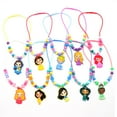 thumbnail image 5 of Tara Toy: Deluxe Sparkling Necklace Activity Set - Disney Princess - 520pc, DIY Jewelry Craft Kit, Create 10 Character Charm & Bead Necklaces, Kids 3+, 5 of 8
