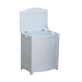 thumbnail image 6 of Oceanstar White Finished Bowed Front Veneer Laundry Wood Hamper with Interior Bag BHV0100W, 6 of 8