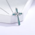 thumbnail image 7 of Coachuhhar Cross Necklace for Women 925 Sterling Silver Infinity Turquoise Pendant Necklaces Christian Jewelry Faith Gifts for Mom Wife Her Birthday, 7 of 7
