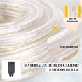 thumbnail image 4 of Manguera de Luz LED Navideña - 8 Modos, IP65 Resistente al Agua, Blanco Cálido/Frío/Multicolor - ¡Ilumina tu Navidad! (20M - 400 LED's, Multicolor), 4 of 9