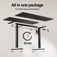 thumbnail image 4 of 62.9 Inch Electric Height Adjustable Standing Desk, Ergonomic Home Office Desk with Memory Preset, Sit to Stand Computer Desk with Hooks, Black, 4 of 10