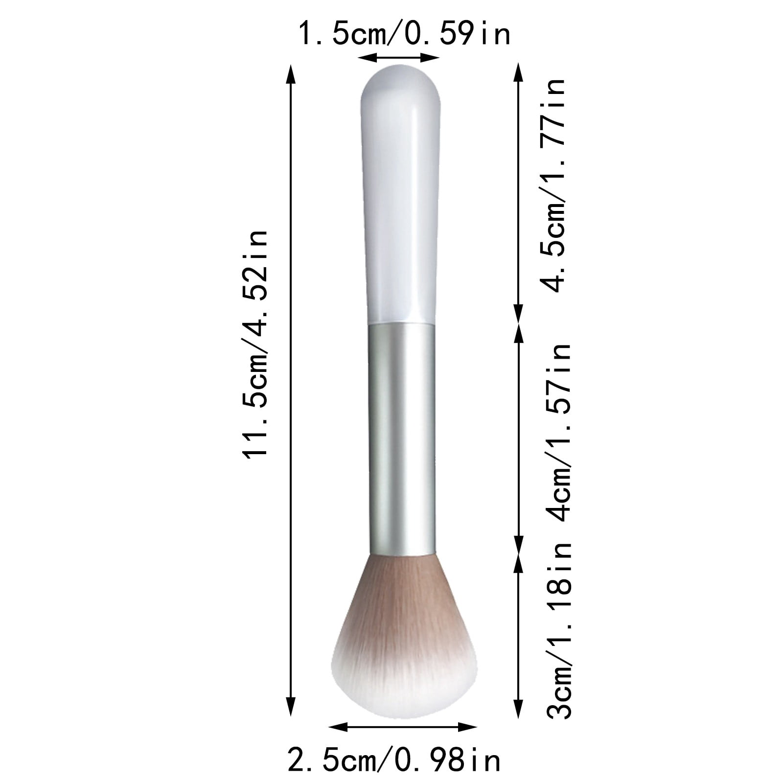 Color for Eyes Makeup Brush Foundation Face Makeup Brushes Korean Foundation Makeup Makeup Brush for Foundation Concealer Sponge with Handle Brush Set without Bag 12 Days of Face Brushes Wet And Wild