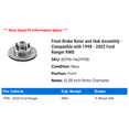 thumbnail image 2 of Front Brake Rotor and Hub Assembly - Compatible with 1998 - 2002 Ford Ranger RWD 1999 2000 2001, 2 of 2