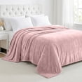 thumbnail image 2 of Fleece Blanket King Size, Pack of 2 – Soft 310 GSM Plush Microfiber Blanket, Warm Lightweight Blanket for The Bed, Bulk Value Pack 108x90 Inches, Pink, 2 of 7