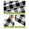 thumbnail image 4 of Black and White Checkered Bar Stool Covers Set of 2, Farmhouse Buffalo Plaid Stretch Washable Bar Chair Covers with Backs, Removable Pub Counter Height Chair Cover for Kitchen Dining Room Cafe, 4 of 7