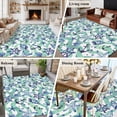thumbnail image 5 of 5x7 Area Rugs for Living Room, Blue Starfish Anchor Non Slip Area Rugs for Kitchen Bedroom Entryway, Summer Coastal Teal Waves Stripe Washable Carpet Runner Rug Floor Mats for Bedroom Home Decor, 5 of 8