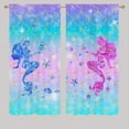 thumbnail image 2 of Mermaid Scales Blackout Curtains for Kid Girls Boys Bedroom, Magical Ombre Mermaid Fish Scale Rod Pocket Window Drapes for Bedroom Living Room, W42 x L63 Inch, 2 of 6