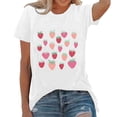 thumbnail image 3 of Trendfront Womens Strawberry Graphic Tops Crewneck Casual Short Sleeve Loose Fit Tee Trendy Fashion T Shirts Relaxed Pullover Daily Clothes, 3 of 5