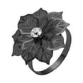 thumbnail image 2 of Party Decorations Promotion Sale! Nomeni Napkin Ring Stainless Steel Flower Napkin Buckle European High End Napkin Ring, Home Decor Clearance Sale Black, 2 of 3