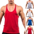 thumbnail image 4 of CENL Men Sleeveless Gym Sport Singlet Vest Tank Tops Bodybuilding Fit Muscle Shirts, 4 of 7