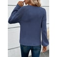 thumbnail image 3 of Eytino Womens Fall Long Sleeve Tunic Tops Casual Crew Neck Dressy Shirt Lace Patchwork Blouses Pullover Sweaters, 3 of 4