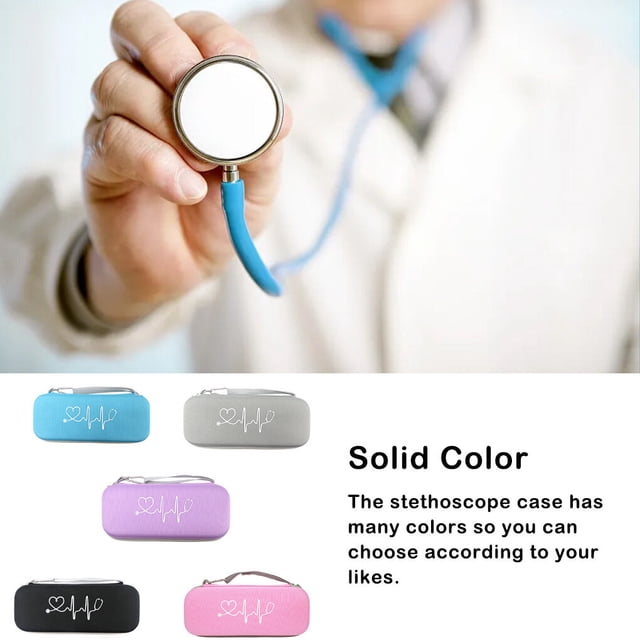 Maoww Oxford Cloth Stethoscope Case Rectangular Replacement Lifting Handle Scratchproof Hammer Storage Bag Organizer Pink