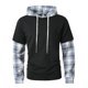 thumbnail image 4 of MHFRRA Sudadera con Capucha y Estampado de Cuadros, de Manga Larga, Informal, de Dos Piezas, para Otoño E Invierno, Ropa de Calle Cómoda para Uso Diario Negro, 4 of 5