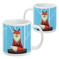 thumbnail image 2 of Fox on Tree Stump White Mug, 2 of 4
