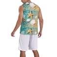 thumbnail image 5 of Rocae Starfish And Seashell for Men's Basketball Jersey Lightweight and Breathable Athletic Tank Top,Quick-Drying Sports Jersey XX-Large, 5 of 9