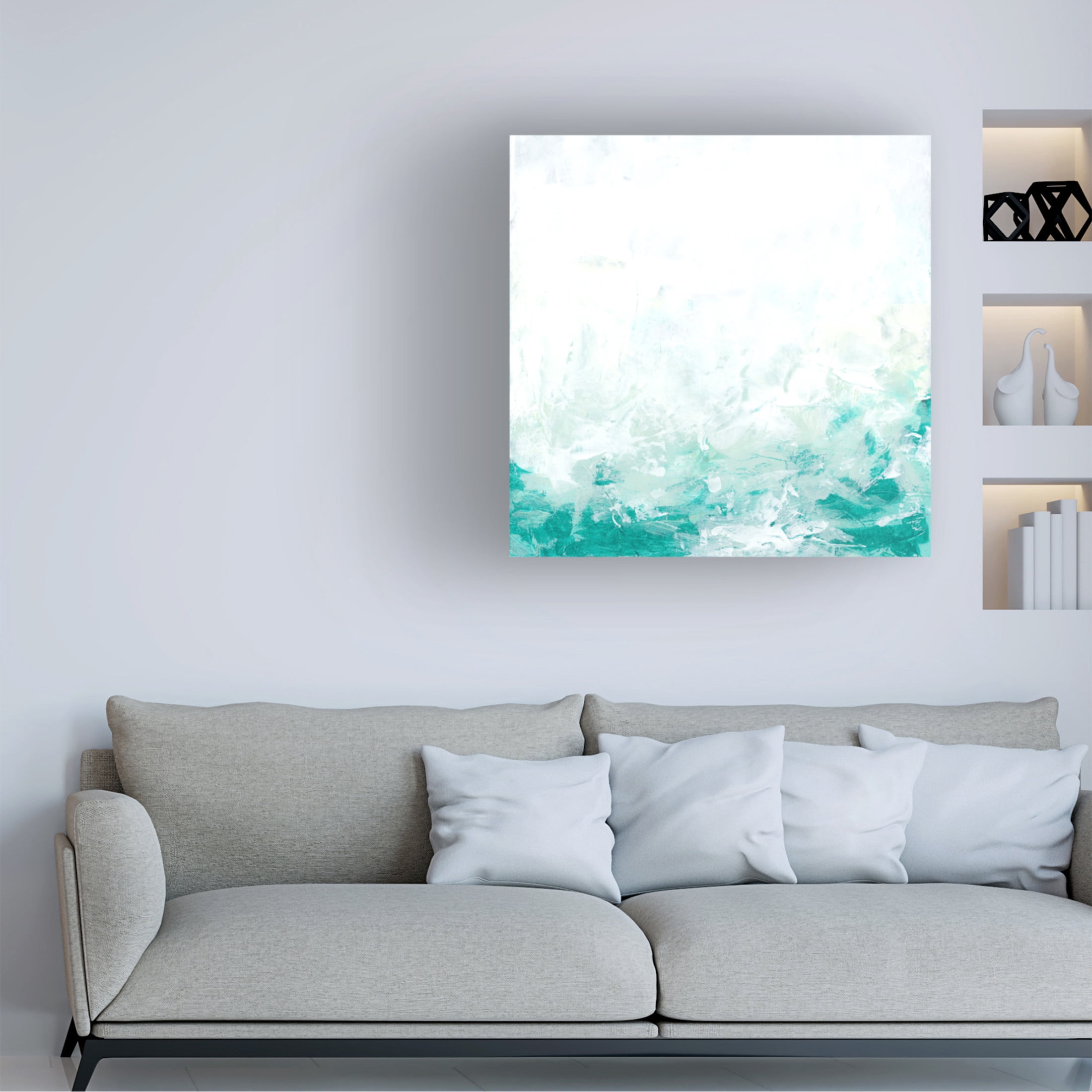 Trademark Fine Art June Erica Vess  Turquoise Surf II Canvas Wall Art