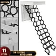 thumbnail image 6 of 11 Steps 3m Electirc Attic Ladder Aluminum Folding With Remote Loft 31.5*35.4", 6 of 12