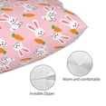 thumbnail image 3 of KLL Rabbit And Carrot Pillow Covers Envelope Closure,Super Soft and Cozy Fuzzy Fleece Pillow Case Cover (No pillow core） 20"x30", 3 of 5