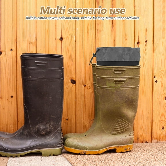 HEANUJJ Men's Warm Boot Liners, Black, Thermal Insulation, Comfortable and Snug Fit