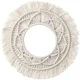 thumbnail image 1 of Espejo de pared para colgar, espejo de macramé, espejo decorativo redondo montado en la pared, adorno artístico para apartamento, hogar, dormitorio, sala de estar, 1 of 6