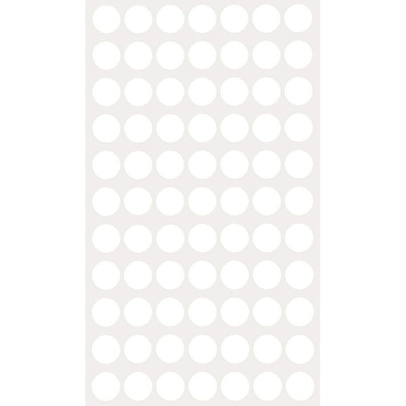 Royal Green White Stickers Dots Coding Labels Removable Adhesive 15mm (Approx 5/8 inch) - 1540 Pack