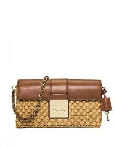 michael kors straw clutch bag