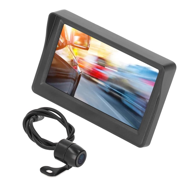 Pantalla de marcha atrás, cámara de respaldo, monitor de 4,3 pulgadas, monitor de cámara para automóvil, monitor de cámara de estacionamiento, diseño a prueba de futuro