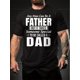 thumbnail image 1 of Letter FATHER DAD Print Men's Fashionable Summer Short Sleeve Sports Crew Neck T-shirt, Comfy Trendy Tee, Comfortable And Versatile, Casual Sporty Tee, Summer Gifts, 1 of 5