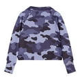 thumbnail image 5 of Spazoro Girls Turn Down Collar Sweatshirts, Soft & Comfy Camouflage Long Sleeve Half Zip Fall Winter Tops for Girls Purple Size 13 T, 5 of 5