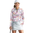 thumbnail image 7 of Uorisanigo Hibiscus Golf Long Sleeve Golf Polo Shirts for Women Relaxed Versatile Women's Dry-Fit Golf Polo Shirts with 1/4 Zipper Comfortable Quarter Zip Pullover, 7 of 7