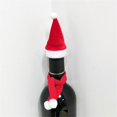 thumbnail image 4 of 1/10/20/100 Uds Mini sombrero de Navidad vino cerveza botella de bebida decoración muñeca decoración de Navidad pequeño sombrero bufanda, 4 of 4