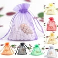 thumbnail image 4 of Tsugar 20pcs Jewelry Bags Packing Drawable Organza Bags 7x9cm Sachet Gift Bag Organza Decoration Wedding/Communion R0R3, 4 of 9