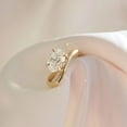 thumbnail image 2 of Diiro Oval Cut Moissanite Diamond Everyday Luxury Ring in 14K Vermeil Yellow Gold, Classic Promise Ring, Valentine's Day Gift for Her, 2 of 7