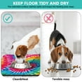 thumbnail image 4 of Dog Food Mat for Pet Dog Food Mat, Dog Mat for Food and Water, Pet Dog Cat Bowl Mat, Anti-Slip Reusable Feeding Mat with Colorful Tie Dye,16inx24in, 4 of 7