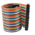 thumbnail image 1 of Unique Bargains 2.54mm Pitch 40 Pin 40 Way F/F Connector IDC Flat Rainbow Ribbon Cable 1.6ft, 1 of 3