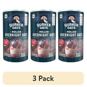 (3 pack) Quaker, Rolled Overnight Oats, Oatmeal, 19 oz