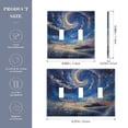 thumbnail image 3 of Haosy Light Switch Cover Plate 3 Gang Electrical Outlet Covers Flower Sea Starry Sky Decorate Wall Plate 4.56”x4.48”, 3 of 8