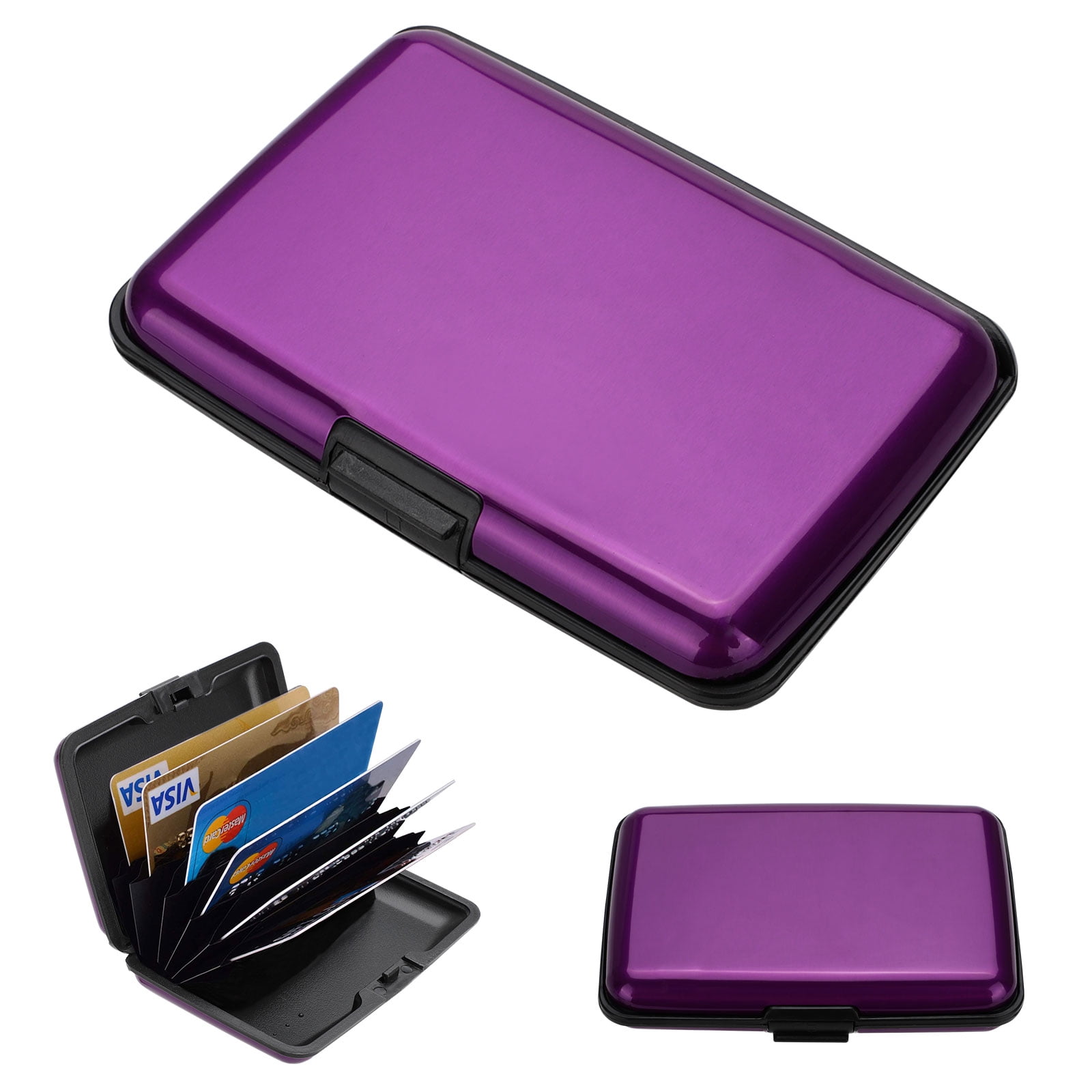 EEEkit Credit Card Holder, Leather Business Card Organizer with 6 Card Slots, Credit Card