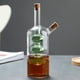 thumbnail image 3 of Aceitera Y Vinagrera, 2 En 1 Botella Dispensadora De Aceite Y Vinagre Con Doble Vertedor De Vidrio Botella Dispensadora De Aceite De Oliva Y Vinagre De Boca Ancha, 3 of 7