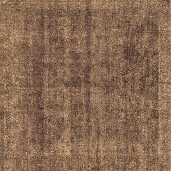 Ahgly Company Indoor Square Abstract Brown Modern Area Rugs, 8' Square