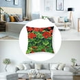 thumbnail image 5 of nygtbtfer Red Geranium Decor Throw Pillow Covers Potting Decorative Pillow Case Cushion Covers with Welcome Words for Sofa (Red Geranium) White, 5 of 7