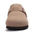 thumbnail image 4 of Comwarm Genuine Suede Clogs for Women, Memory Foam Cork Footbed Potato Slip on Leather Shoes, Taupe, 4 of 7