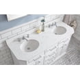 thumbnail image 5 of Water Creation Palace 60" Hardwood Double Bathroom Vanity in White & Chrome, 5 of 11