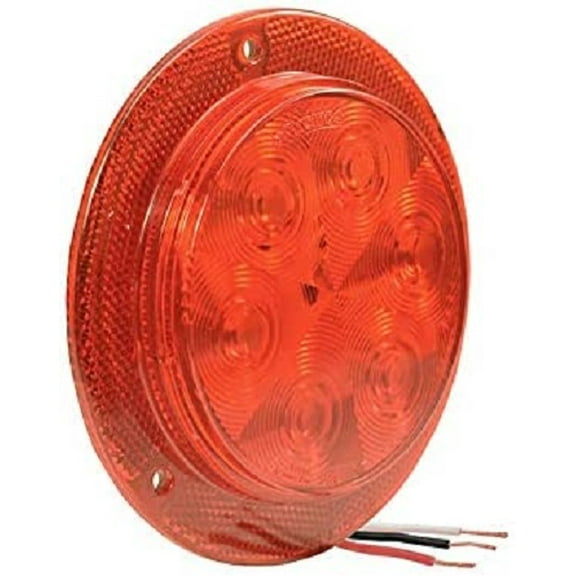 4" Round LED Stop/Turn/Tail Light with Reflex Flange (STL13RFHXB) - Single